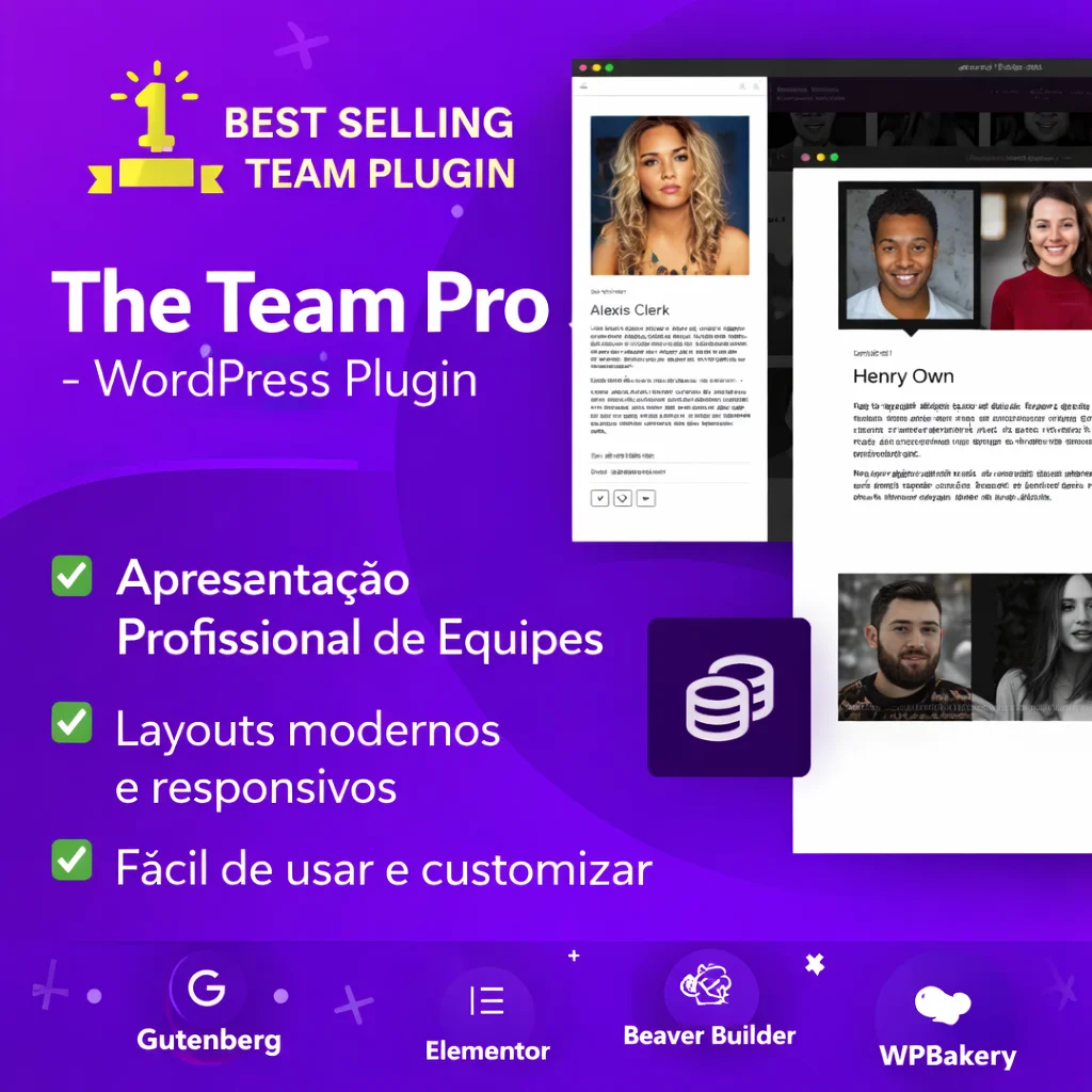 The Team Pro - Plugin WordPress para Apresentação de Equipes
